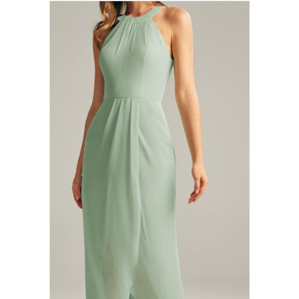 AW BRIDAL 6 S sage green Raja tulip bridesmaid formal party midi dress NEW B82